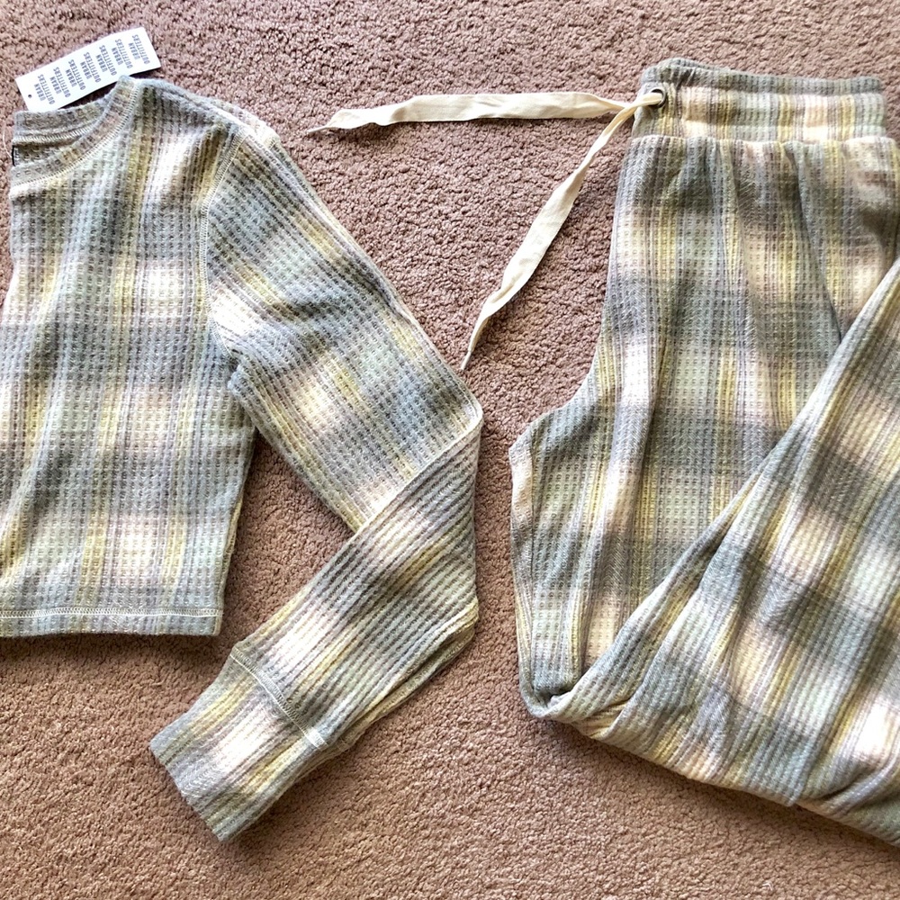 Yellow Plaid Pajama Set